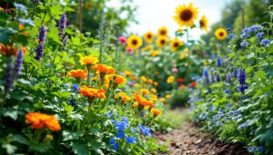 découvrez cinq fleurs indispensables au potager qui attirent les pollinisateurs, repoussent les nuisibles et favorisent la santé de vos légumes. apprenez comment ces plantes peuvent améliorer votre jardin tout en ajoutant une touche de couleur.
