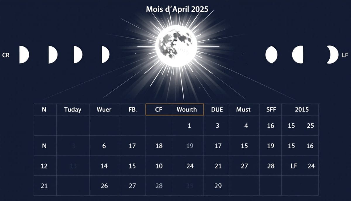 découvrez le calendrier lunaire d'avril 2025, idéal pour planifier vos activités en harmonie avec les phases de la lune. obtenez des informations sur les pleines lunes, nouvelles lunes et autres événements lunaires clés pour ce mois.